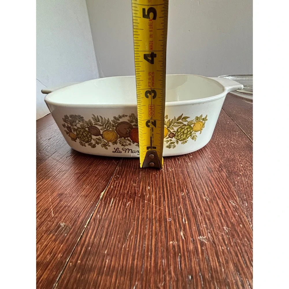 Vintage Corning Ware La Marjolaine Casserole Dish A-2-B 2 Liter with Glass Lid
